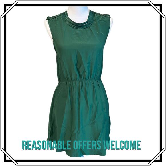Patterson J. Kincaid Dresses & Skirts - PJK Patterson J Kincaid Emerald Green Sleeveless Silk Dress Size Revolve XS